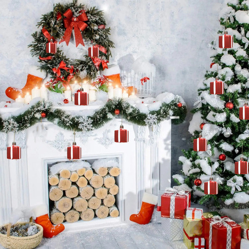 / 12 Colgantes Pintados For Decoración De Árboles De Navidad