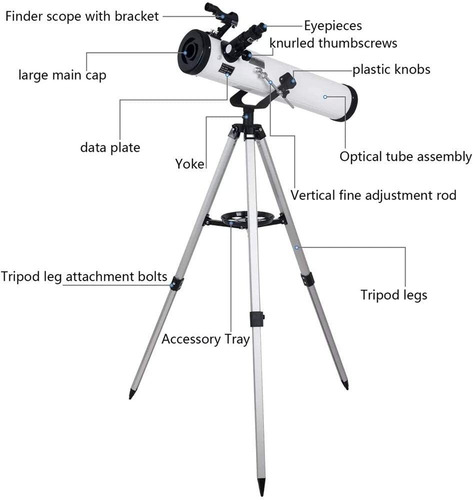 Telescopio Astronómico Profesional Solar Newtoniano 700x76mm