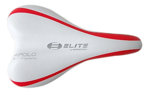 Asiento Bicicleta Sin Broche Blanco/rojo D250 Elite Apolo