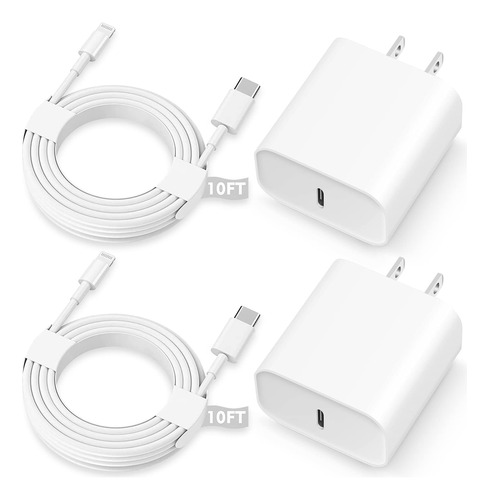 Cargador Para iPhone De 10 Pies, Cargador Sper Rpido, Cable 