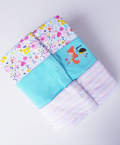 Set *3 Pijamas Para Bebé Niña Niño 100% Algodón 0681