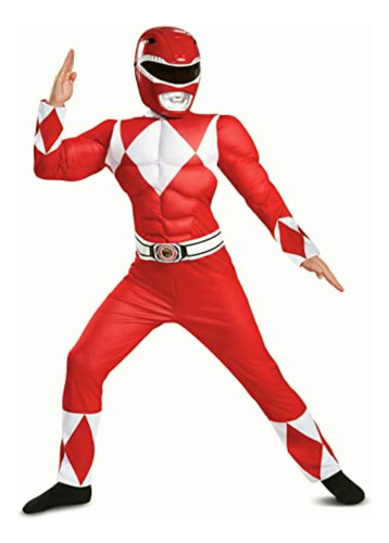 Disguise Red Ranger Disfraz Clásico Para Niño, Rojo,