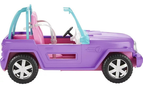 Barbie Jeep Todo Terreno Lila Con Asientos Rosas