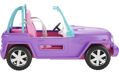 Barbie Jeep Todo Terreno Lila Con Asientos Rosas 