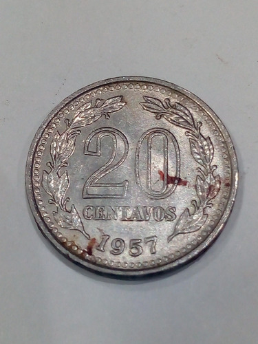 Moneda 20 Centavos Argentina Año 1957