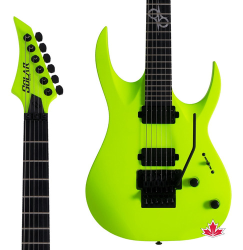 Guitarra Solar Lemon Neon Matte Floyd Rose A2.6frln