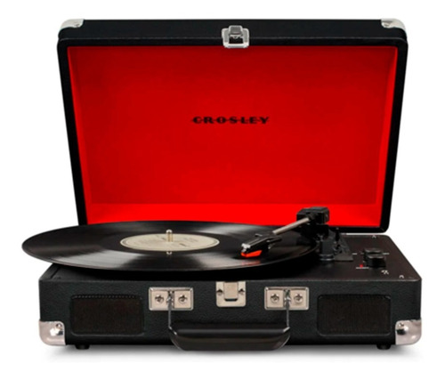 Tornamesa Bandeja Portátil Cruiser Deluxe Bt Crosley Color Negro