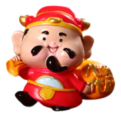 2 Figura Decorativa De Año Nuevo Chino Pintada A Estilo E
