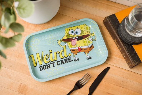 Bandeja De Lata Bob Esponja Weird Don T Care 28,7 X 18,7 Cm