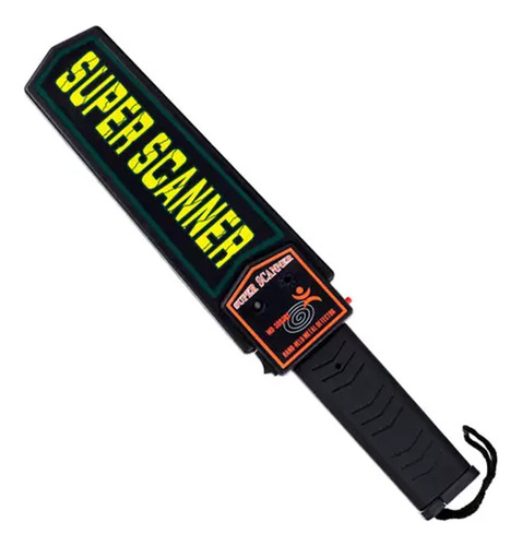 Detector De Metal Portátil Bastão Para Revista E Segurança Cor Preto