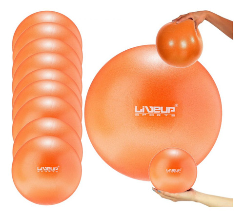 10 Bolas Overball Para Pilates 25cm Laranja