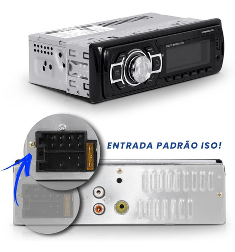 Som Mp3 Automotivo Radio Bluetooth Leitor Cartão Sd Usb