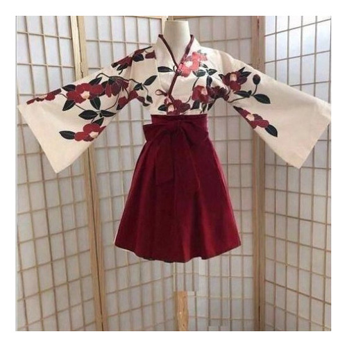 Vestido Tipo Kimono Con Estampado Floral Sakura Para Mujer