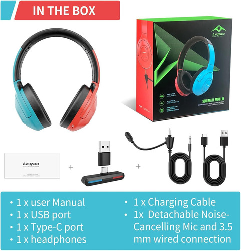 Auriculares De Juego Inalámbricos Con Micrófono Para Nintend