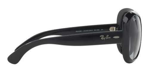 Imagen 3 de 6 de Anteojos de sol Ray-Ban Jackie Ohh II Standard con marco de nailon color gloss black, lente grey degradada, varilla gloss black de nailon - RB4098
