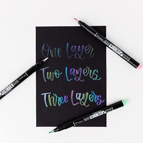 Rotuladores Tombow Fudenosuke, Pastel, Paquete 6