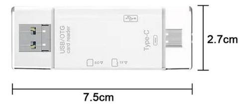 Adaptador Lector Tarjetas Usb Tipo-c Sd Tf Otg Pc
