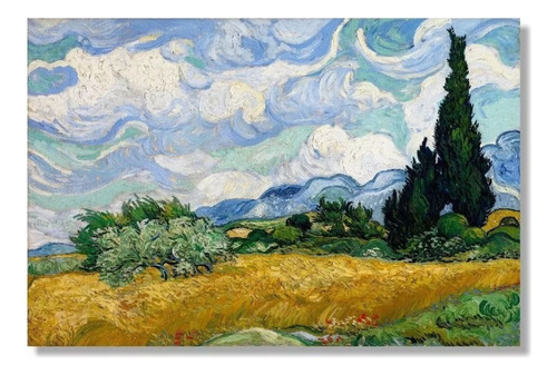 Van Gogh Campo De Trigo Quadro Tela Canvas 90x60