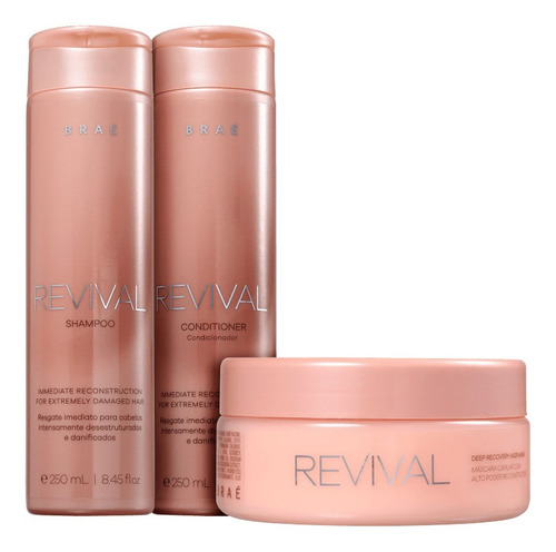 Braé Revival Shampoo 250ml+ Cond 250ml + Másc 200g