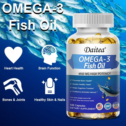 Daitea Omega 3 4500mg Epa Dha Colesterol Arterial