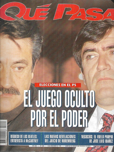 Revista Qué Pasa N° 1285 / 25/11/1995 / Elecciones P S
