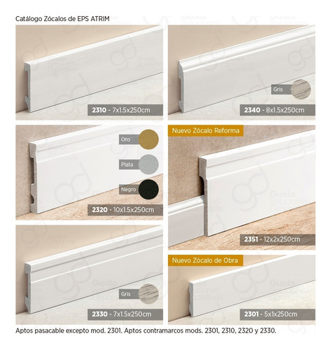 Zocalo Eps Extra Line Atrim Anti Humedad Porcelanato 2320