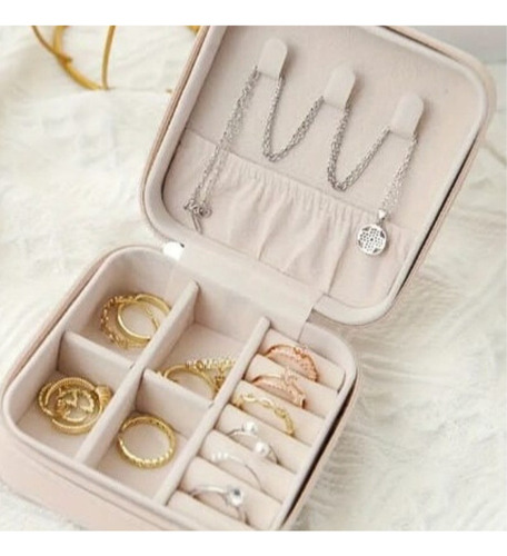 Caja Alhajero Joyero Organizador Portable Joyas Bijou