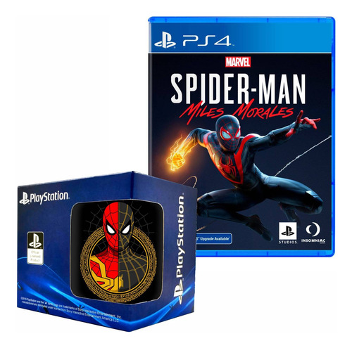 Marvel Spiderman Miles Morales Playstation4 Y Taza 1