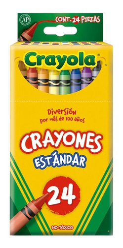  5 Cajas Crayones / Crayolas Marca Crayola Estandar 24 Pzas