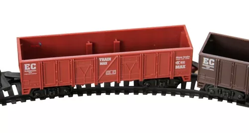 Trem Brinquedo Locomotiva Infantil 14 Peças Menino Inmetro Cor