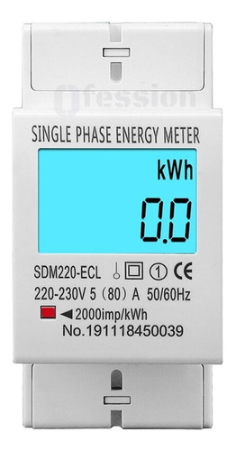 Medidor Digital De Energía Eléctrica Monofásico 80a  220v
