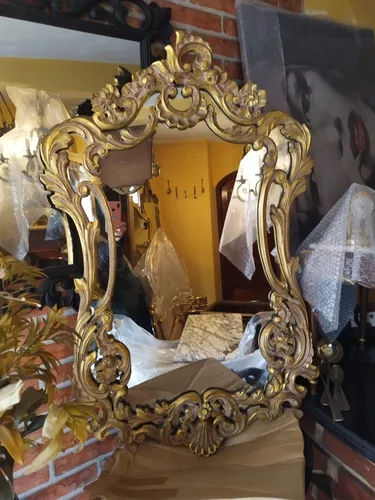 Vintage rococó victoriano triple espejo de habitación Luis XV, 1900