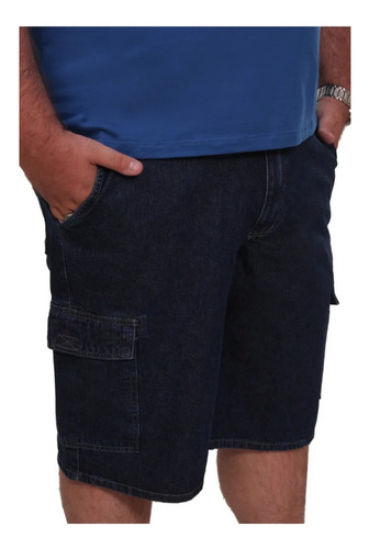 Imagem 1 de 3 de Bermuda Jeans Masculina Plus Size Tamanho Grande Até Nº 68