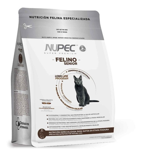 Imagen 1 de 3 de Croquetas Para Gato Nupec® Felino Senior 1.5kg