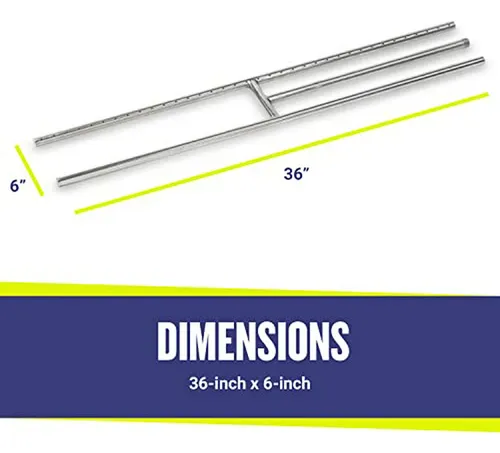Quemador American Fire Glass Ss-h-36 De Acero Inoxidable Est