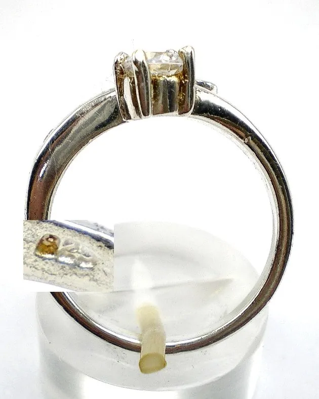 Anillo Plata 925 Y Zafiros Blancos
