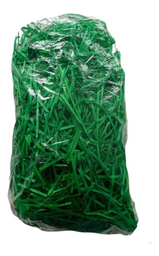 10 Pct Palha Colorida Para Cesta Decorativa Cor Verde 40gr