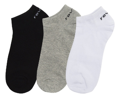 Meia Algodão Kit Com 3 Pares Soquete Rovitex