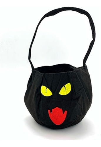 Pack X 12 Bolsa  Halloween Para Dulces Gato Negro Vampiro