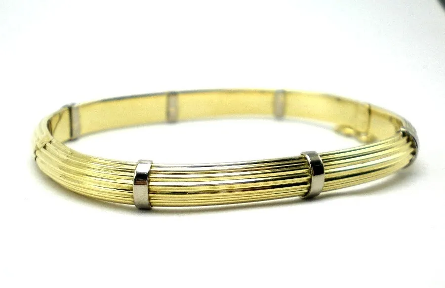 Esclava De Oro 18 Kt Bicolor