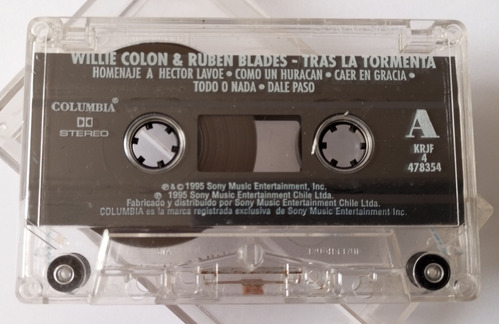 Willie Colon Y Rubén Blades Cassette Musical (sin Carátula)