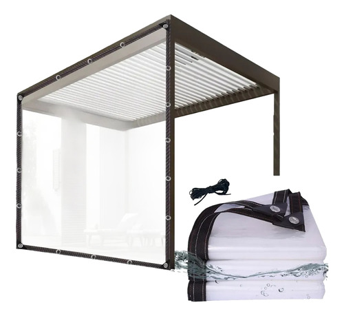 2×3m Lonas Transparentes Resistentes Impermeables
