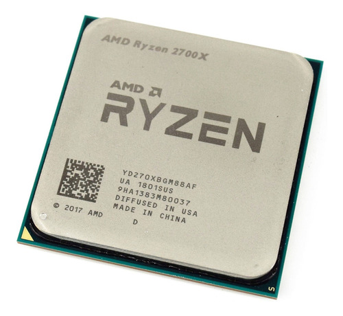 Procesador gamer AMD Ryzen 7 2700X YD270XBGAFBOX de 8 núcleos y  4.3GHz de frecuencia con gráfica integrada