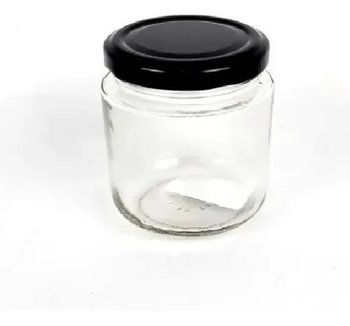 12 Frasco Vidrio 07oz 200ml Conservas Recuerdos (it-334) Color Tapa Negra