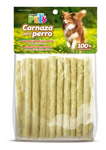 Carnaza Para Perro Bolsa Palitos Natural 20 Piezas