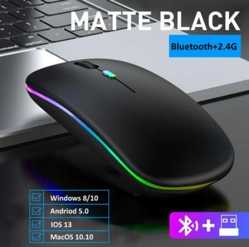 Mouse Recarregável Bluetooth 2.4ghz 1600 Dpi Dual Mode