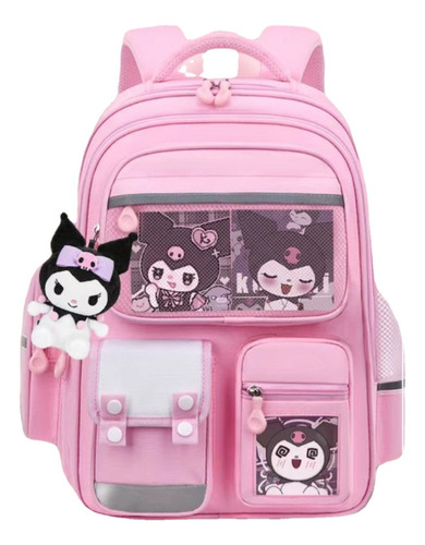 Mochila Escolar Primaria Sanrio Kuromi Para Niñas