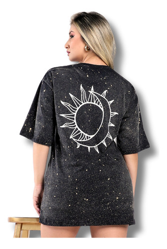 T-shirt Oversized Feminina Camiseta Larga Menina Moda Estilo