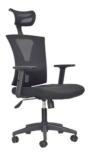 Silla de escritorio Ergonomus Niza base nylon negra con tapizado de mesh