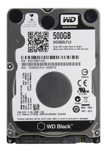 Disco Duro Interno Black Western Digital 500gb 2.5